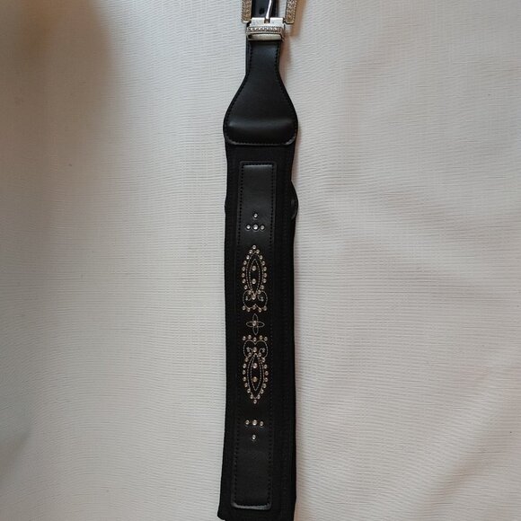 Wellness Belts Weighted Fashion Belt Women's 42M Black with Bling - Picture 10 of 10